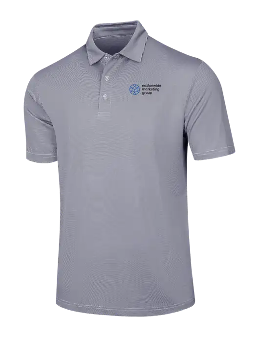 Callaway Navy Fine Line Stripe Polo w/Nationwide Logo