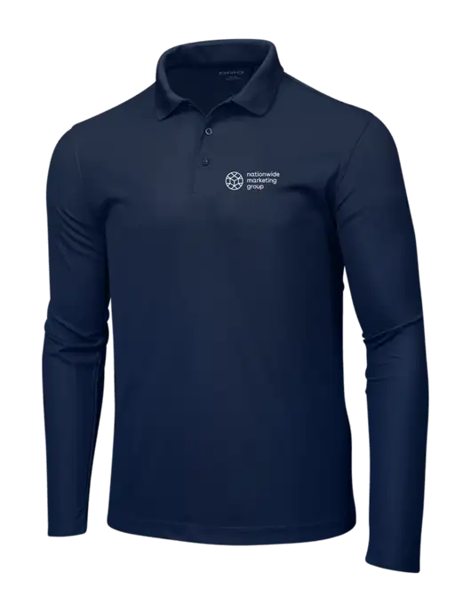 OGIO Navy Caliber 2.0 Long Sleeve Polo w/Nationwide Logo