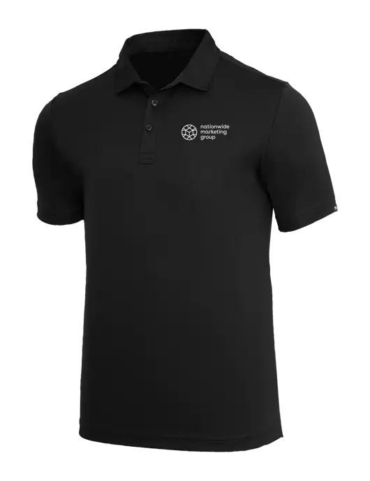 TravisMathew Black Coto Performance Polo w/Nationwide Logo
