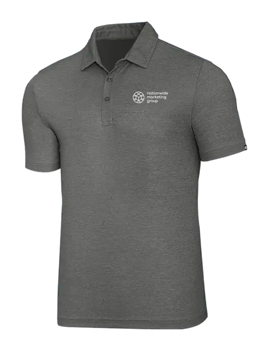 TravisMathew Grey Heather Oceanside Polo w/Nationwide Logo