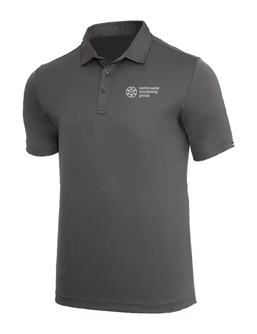 TravisMathew Med Dark Grey Coto Performance Polo w/Nationwide Logo