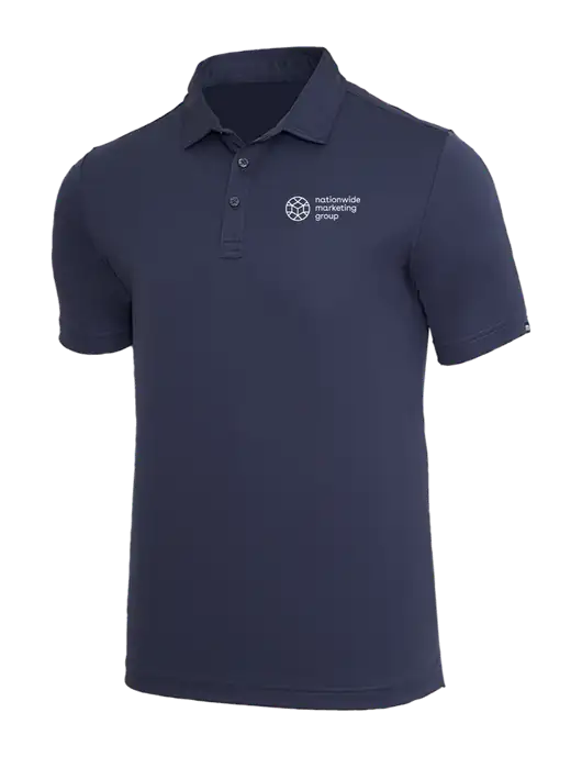 TravisMathew Navy Coto Performance Polo w/Nationwide Logo