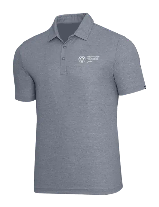 TravisMathew Navy Heather Oceanside Polo w/Nationwide Logo