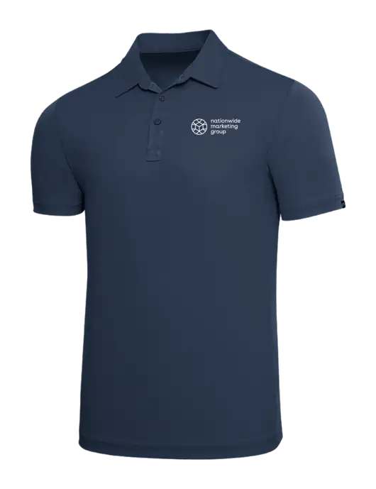 TravisMathew Navy Solid Oceanside Polo w/Nationwide Logo