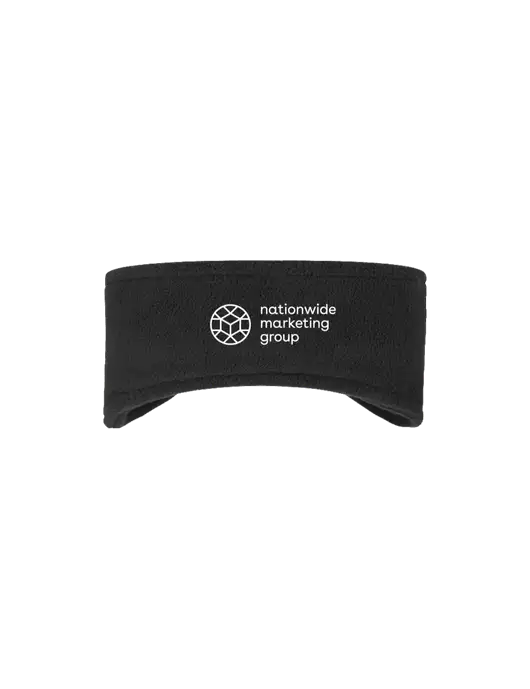 Black Stretch Fleece Headband w/Nationwide Logo