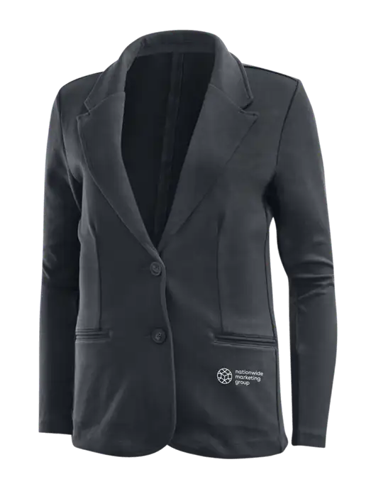 Charcoal Grey Womens Knit Blazer w/Nationwide Logo