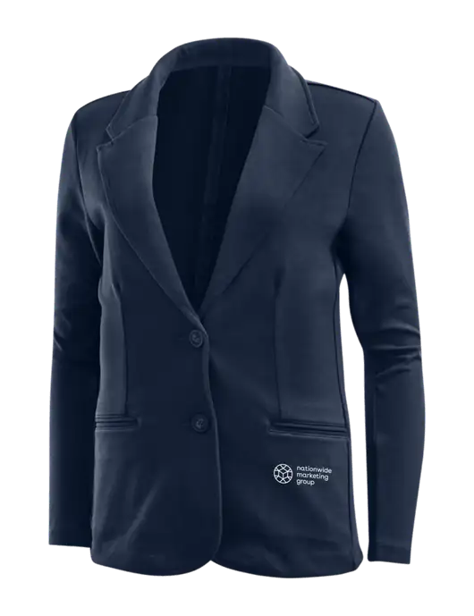 Deep Navy Womens Knit Blazer w/Nationwide Logo