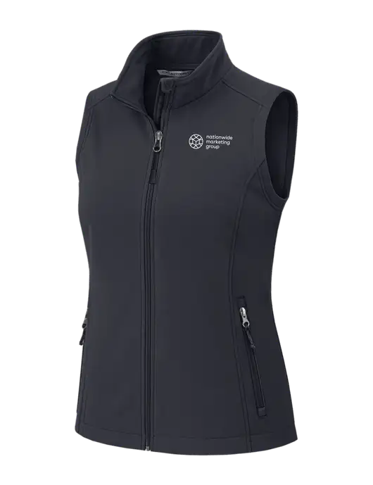 Charcoal Grey Womens Core Soft Shell Vest w/Nationwide Logo