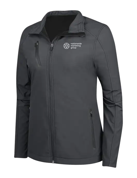 Dark Grey Womens Welded Softshell Jacket w/Nationwide Logo