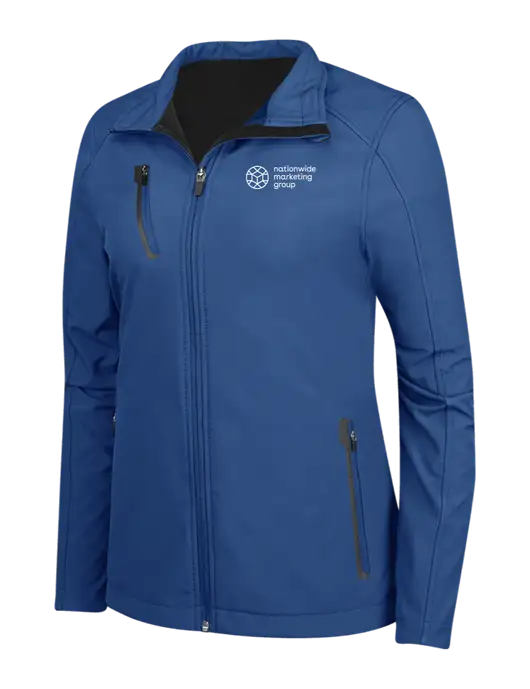 Dark Royal Womens Welded Softshell Jacket w/Nationwide Logo
