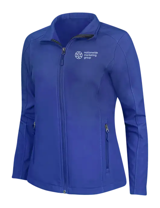 Dark Royal Womens Core Soft Shell Jacket w/Nationwide Logo
