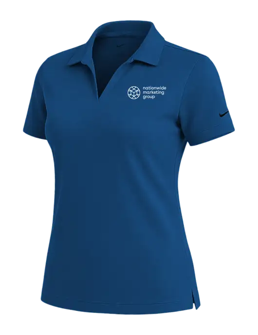 NIKE Dark Royal Womens Dri-Fit Micro Pique Polo w/Nationwide Logo