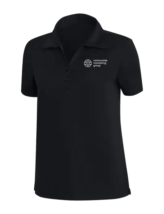 TravisMathew Black Womens Coto Performance Polo w/Nationwide Logo