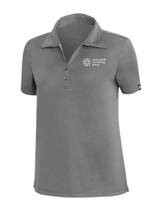 TravisMathew Med Dark Grey Womens Coto Performance Polo w/Nationwide Logo