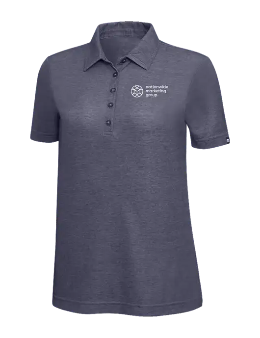 TravisMathew Navy Heather Womens Oceanside Polo w/Nationwide Logo