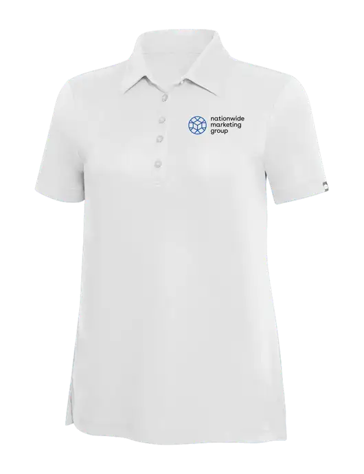 TravisMathew White Solid Womens Oceanside Polo w/Nationwide Logo