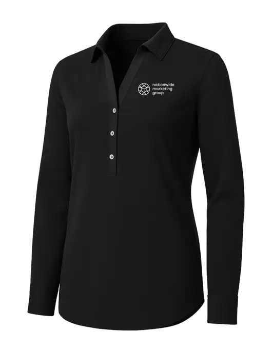 Womens Black City Stretch Shirt w/Nationwide Logo