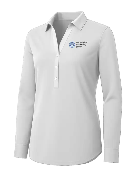 Womens White City Stretch Shirt w/Nationwide Logo