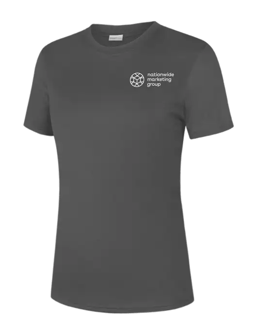  Womens Dark Grey PosiCharge Competitor Tee w/Nationwide Logo
