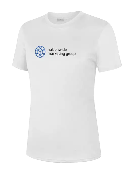  Womens White PosiCharge Competitor Tee w/Nationwide Logo