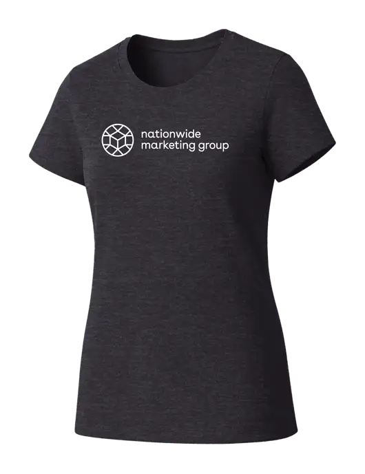 Womens Seriously Soft Heathered Charcoal T-Shirt w/Nationwide Logo