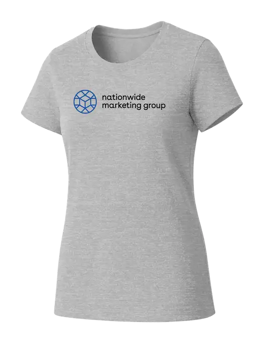 Womens Seriously Soft Light Heathered Grey T-Shirt w/Nationwide Logo