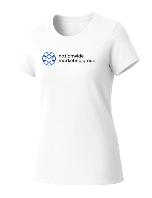Womens Seriously Soft White T-Shirt w/Nationwide Logo