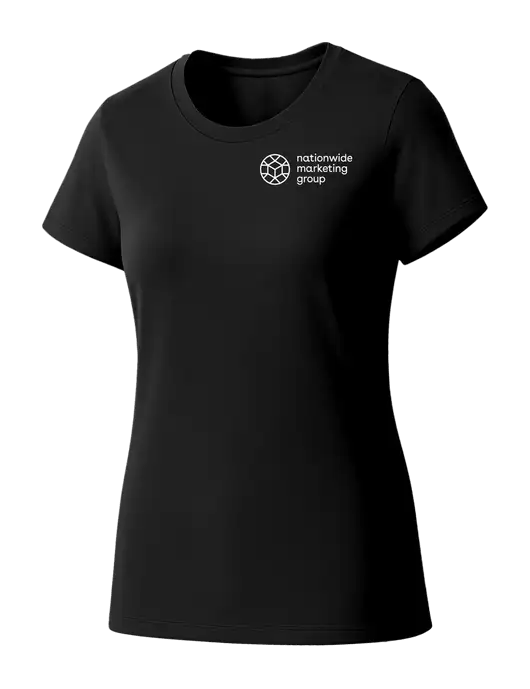 Womens Seriously Soft Black T-Shirt w/Nationwide Logo
