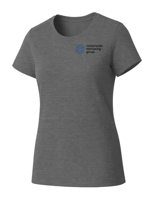 Womens Seriously Soft Grey Frost T-Shirt w/Nationwide Logo