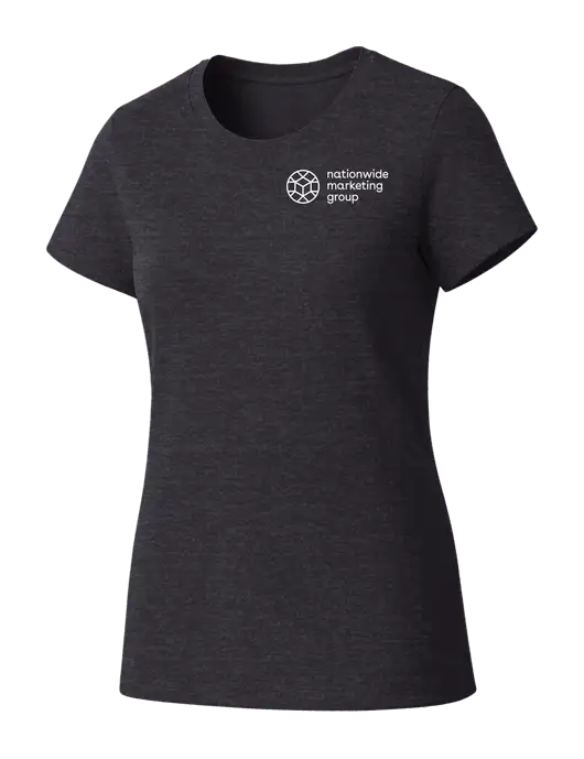 Womens Seriously Soft Heathered Charcoal T-Shirt w/Nationwide Logo