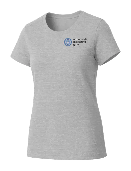 Womens Seriously Soft Light Heathered Grey T-Shirt w/Nationwide Logo