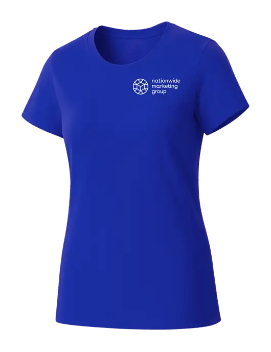 Womens Seriously Soft Royal T-Shirt w/Nationwide Logo