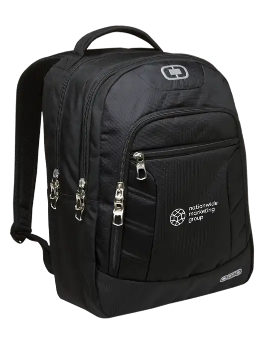 OGIO Black/Silver Colton Laptop Backpack
 w/Nationwide Logo