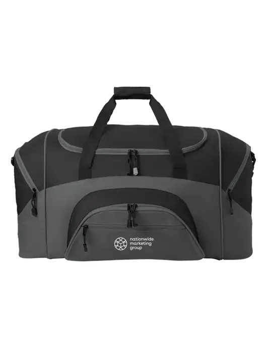 Standard Colorblock Black/Dark Grey Sport Duffel w/Nationwide Logo